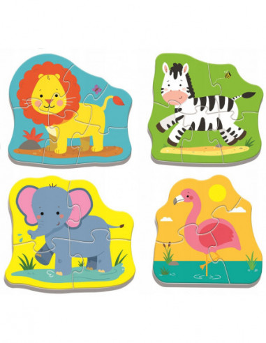 TREFL Beebipusle komplekt Safari loomad