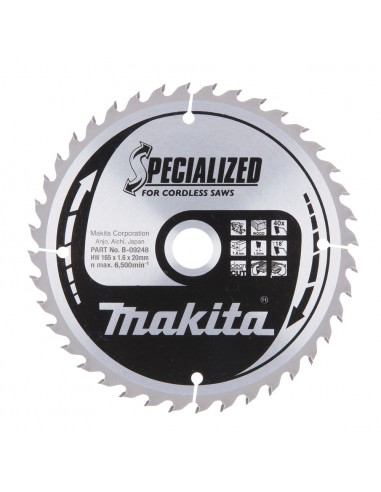 MAKITA SAEKETAS 165x20x1,6mm 40T 18°...