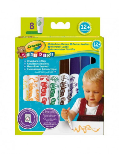 CRAYOLA MINIKIDS 8 цветных моющихся...