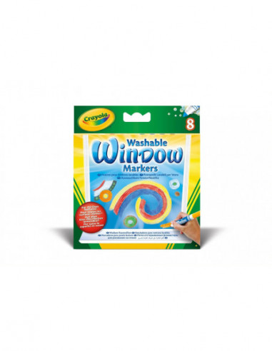 CRAYOLA 8 markerit klaasimaalimiseks