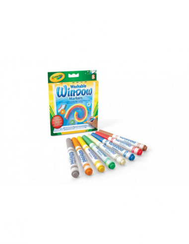 CRAYOLA 8 markerit klaasimaalimiseks