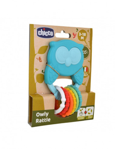 CHICCO ÖKO Närimisrõngas Öökull CHICCO ÖKO Närimisrõngas Öökull