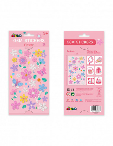 AVENIR Kristallidega kleebised Lill