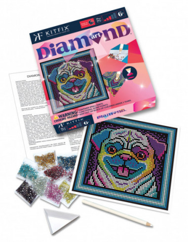 KITFIX Käsitöökomplekt Teemantkunst Mops