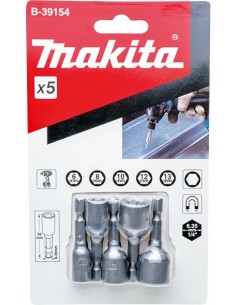 MAKITA PADRUNITE KMPL. 1/4" (6,8,10,12,13) B-39154 2
