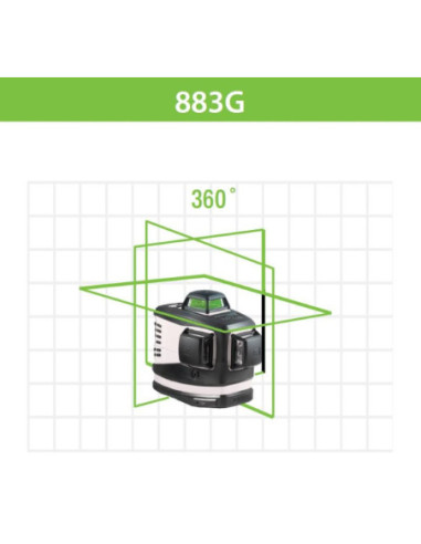 Kapro 883HG 3D ristjoonlaser rohelise...